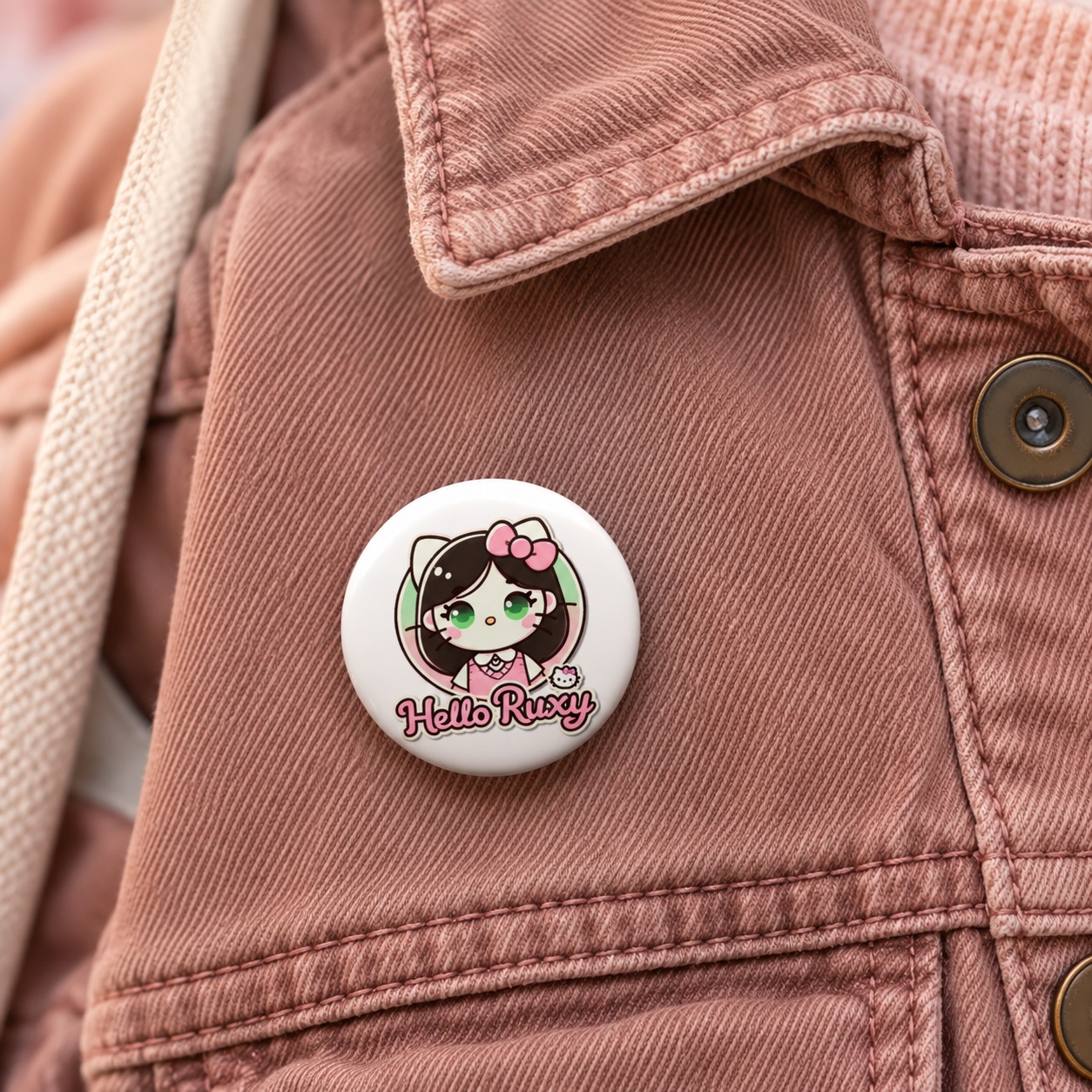 cute pin button - visit my shop